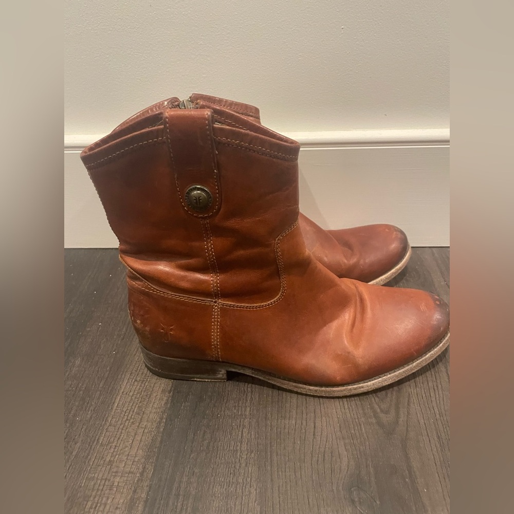Frye Brown Leather Ankle Boots